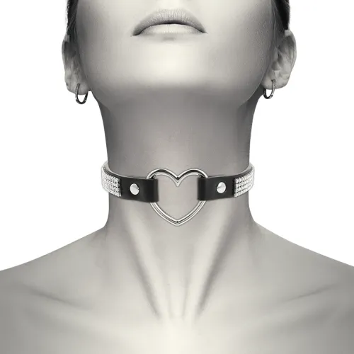 Veganes Leder Halsband Mit Herz – Coquette Chic Desire