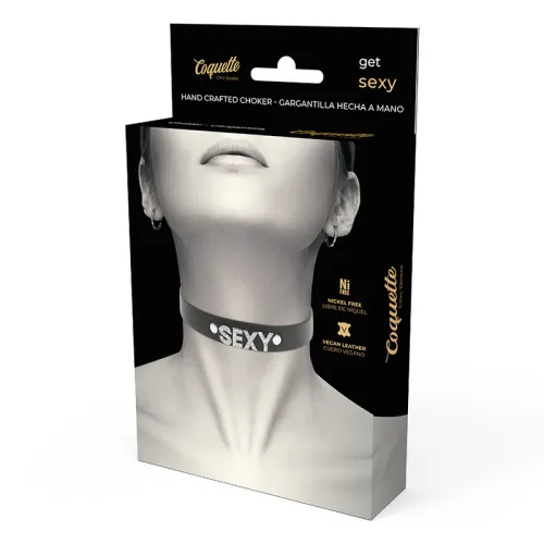 Sexy Veganes Lederhalsband – Coquette Chic Desire