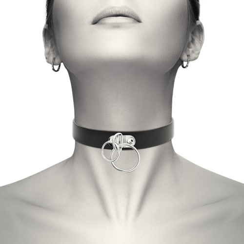 Doppelring Halsband Aus Veganem Leder | Coquette Chic Desire