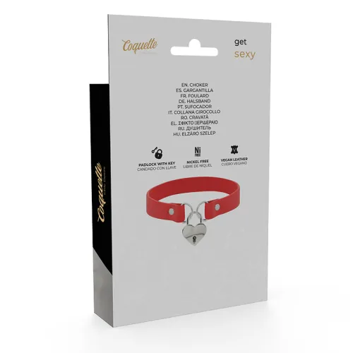 Rote Halskette Aus Veganem Leder – Coquette Chic Desire