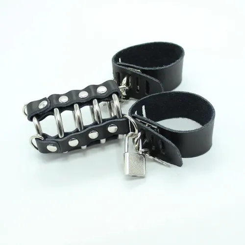 Peniskäfig Mit Metallringen Und Lederriemen – Ohmama
