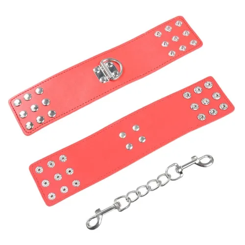 Red Handcuffs with Snap Closure – Ohmama