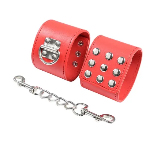 Red Handcuffs with Snap Closure – Ohmama