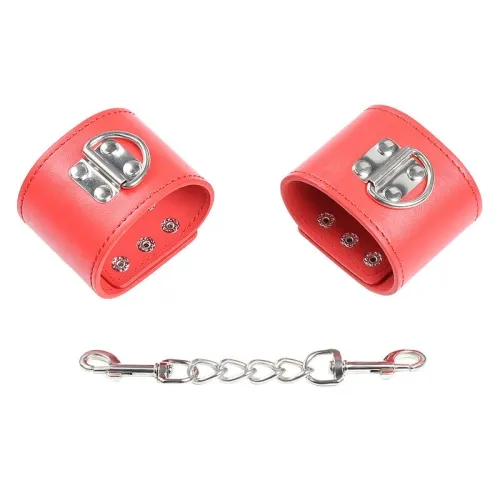 Red Handcuffs with Snap Closure – Ohmama