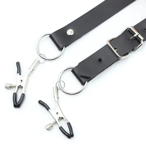 Clitoral clamps with leg straps – Ohmama