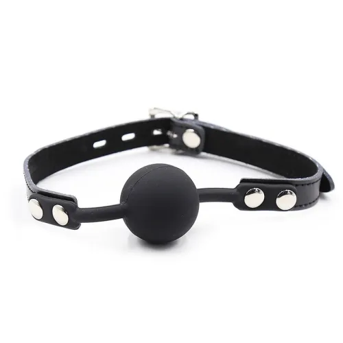Silicone Ball Gag with Leather Belt – Ohmama