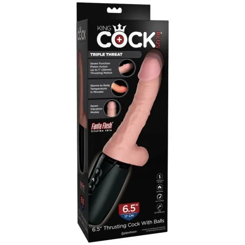 Thrusting Cock Mit Eiern Hautfarben – King Cock