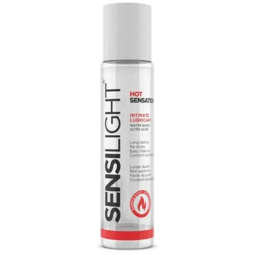 Flasche Sensilight Hot Sensation Gleitgel, wasserbasiert, langanhaltend, nicht klebrig, leicht zu reinigen, kondomfreundlich.
