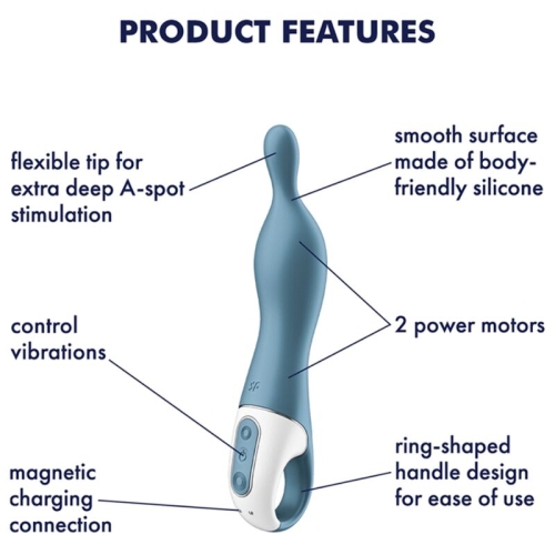 A-Mazing 1 A-Spot Vibrator Blau | Satisfyer