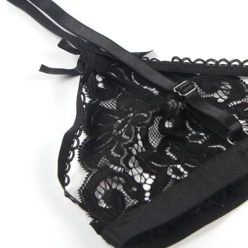 Three-piece set bra + garter belt + thong S/M – Subblime