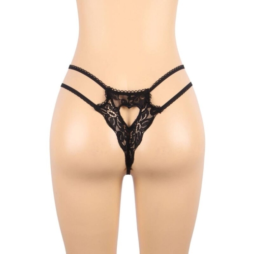 Dreiteiliges Set BH+ Strumpfgürtel + String L/XL | Subblime