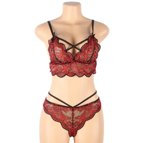 2 Tlg. Set Spitzenoberteil Und Slip L/Xl – Subblime