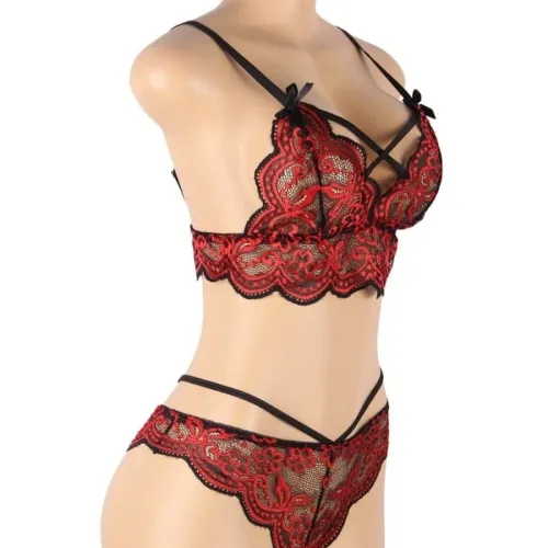 2 Tlg. Set Spitzenoberteil Und Slip L/Xl – Subblime