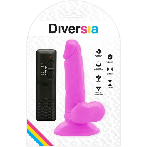 Flexibler Vibrierender Dildo 17cm Lila – Diversia