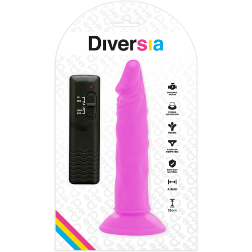 Flexibler Vibrierender Dildo 23cm Lila | Diversia