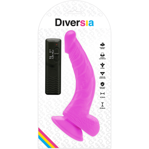 Flexibler Vibrierender Dildo 21,5cm Lila | Diversia