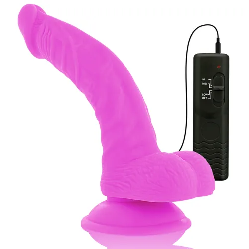Flexibler Vibrierender Dildo 21,5cm Lila – Diversia