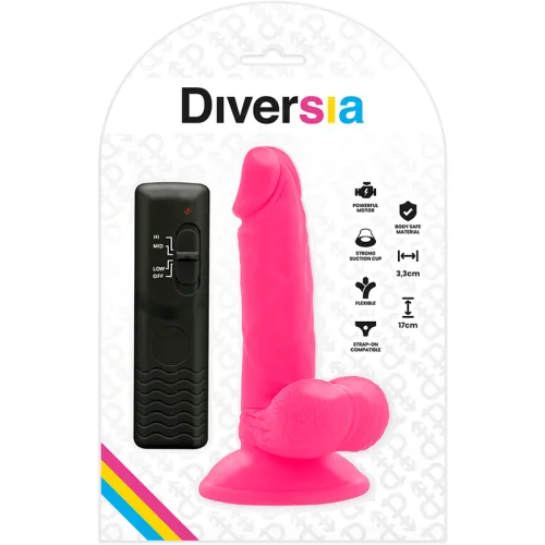 Flexibler Vibrierender Dildo 17cm Rosa – Diversia