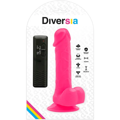 Flexibler Vibrierender Dildo 20,5cm Rosa – Diversia