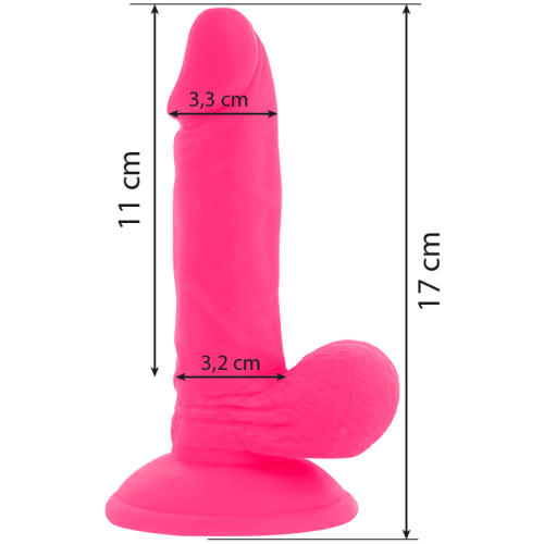 Flexibler Vibrierender Dildo 17cm Rosa | Diversia