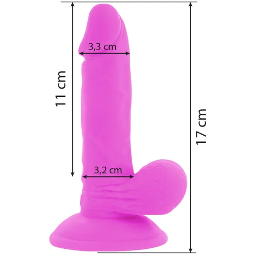 Flexibler Vibrierender Dildo 17cm Lila – Diversia