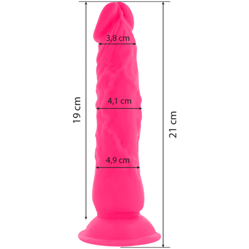 Flexibler Vibrierender Dildo 21cm Rosa | Diversia
