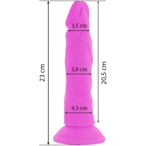 Flexibler Vibrierender Dildo 23cm Lila | Diversia
