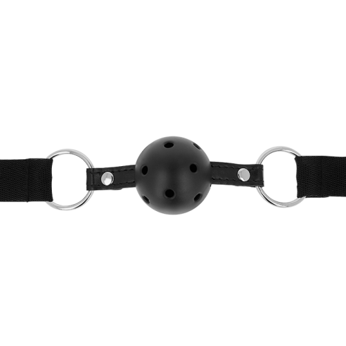 Atmungsaktiver Ballknebel Schwarzer Stoff | Ohmama