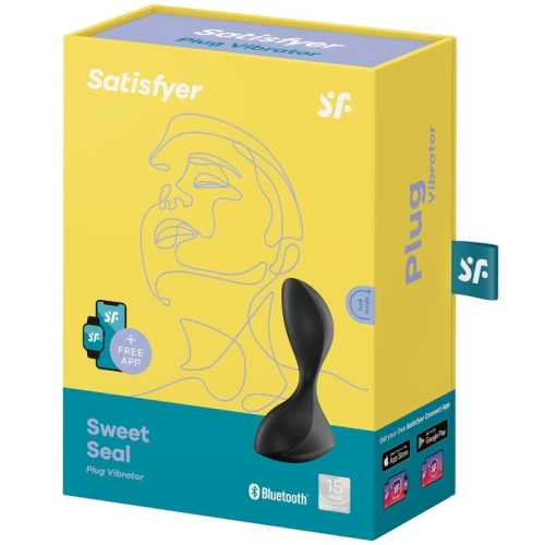 Sweet Seal Vibrating Plug App Black | Satisfyer