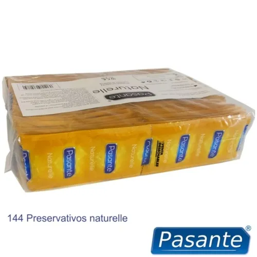 Natural condoms, pouches 144 pcs. – Pasante