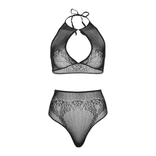 Halfter Crop Top & Stringslip 2 Tlg. Set Os – Leg Avenue