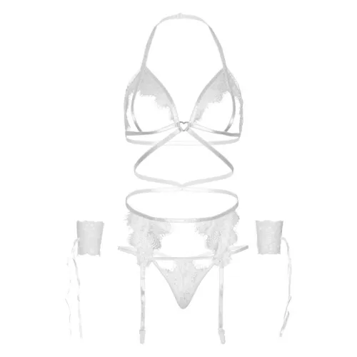 4 Tlg. Set Os Weiss – Leg Avenue