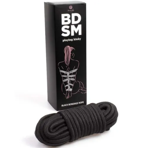 Schwarzes Bondage Seil – Secretplay Bdsm Kollektion