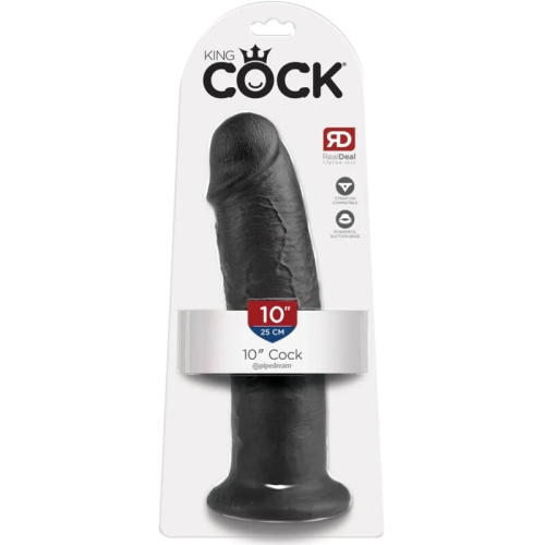10" Dildo Schwarz 25cm | King Cock