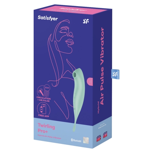 Twirling Pro+ Air Pulse Stimulator & Vibrator App - Grün | Satisfyer