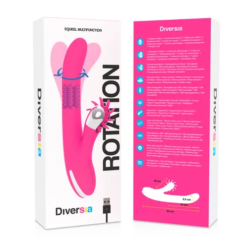 Bunny Rotation Vibrator 24cm | Diversia