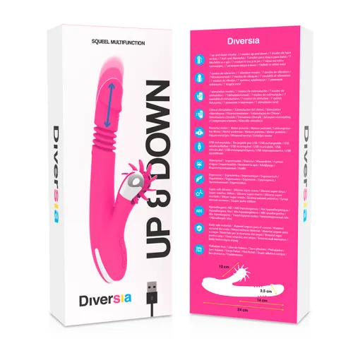 Bunny Up & Down Vibrator 24cm | Diversia