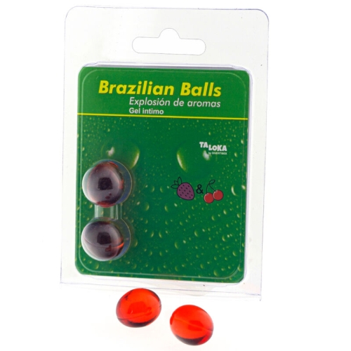 2 Brazilian Balls Erdbeere & Kirsche Intimgel | Taloka