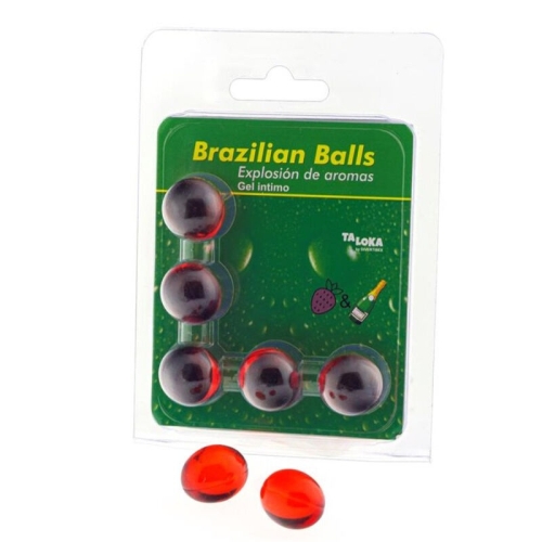 5 Brazilian Balls Erdbeeren & Champagner | Taloka