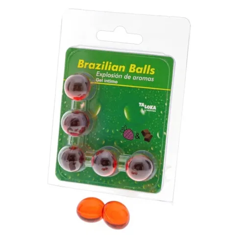5 Brazilian Balls Erdbeere & Schokolade – Taloka