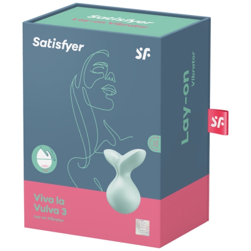 Viva La Vulva 3 Auflegvibrator Grün | Satisfyer