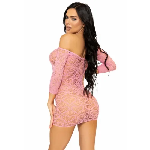 Heart Net Mini Dress Os Pink – Leg Avenue