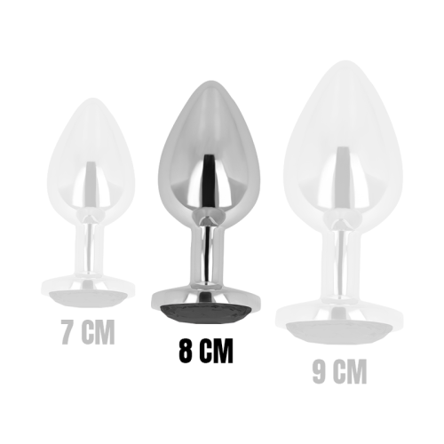 Analplug Mit Schwarzem Kristall 8cm | Ohmama