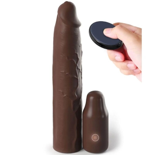 Pipedreams Hülse 22,86cm + 7,62cm Stecker Remote Braun | Fantasy X Tensions
