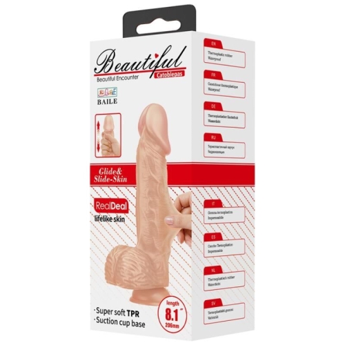 Catoblepas Realistischer Und Flexibler Dildo 20,6cm Fleischfarben | Baile