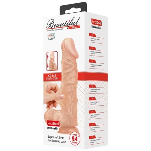 Buraq Realistischer Und Flexibler Dildo 24cm Fleischfarben | Baile