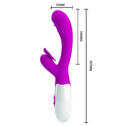 Rabbit Vibrator Moth Leckend & Vibrierend Lila | Pretty Love