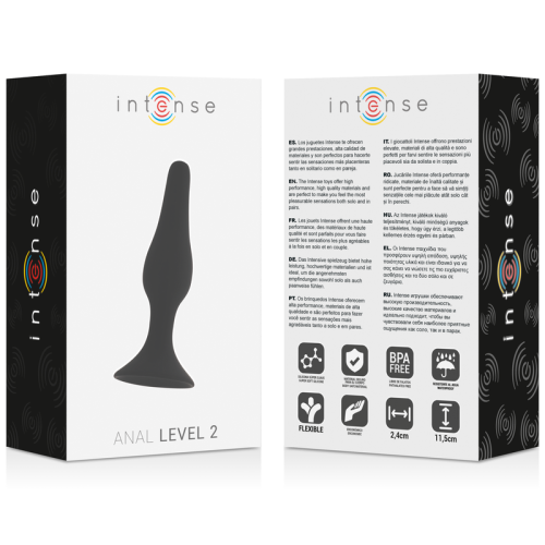 Analplug Level 2 11.5cm Schwarz | Intense