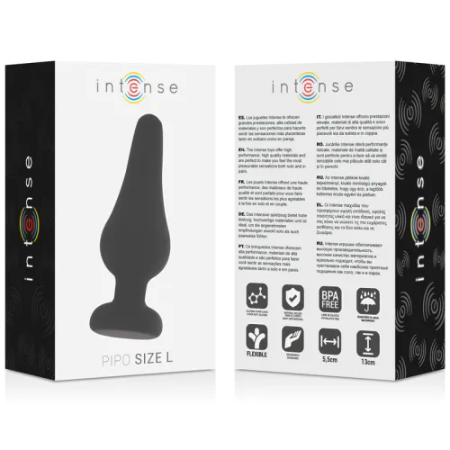 Anal Plug Pipo L Silikon Schwarz 13cm – Intense