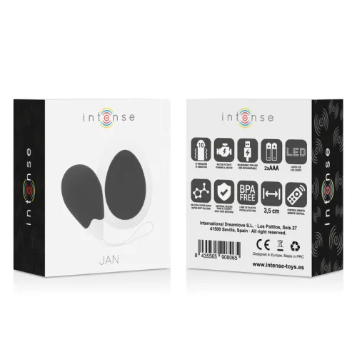 Jan Vibrating Egg Remote Deep Black – Intense